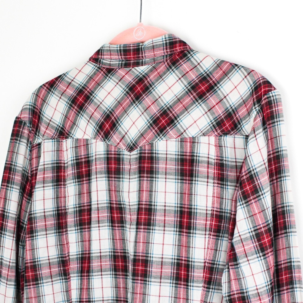 GAP Gauzy Lightweight Plaid Button Down Shirt - Picture 6 of 8